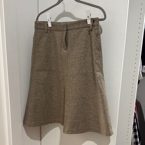 J. Crew Classic Brown A-Line Skirt
